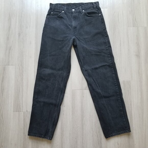 Levis Jeans Men 34 x 32 Black Vintage Orange Tab 550 Relaxed Made In USA - Picture 1 of 13